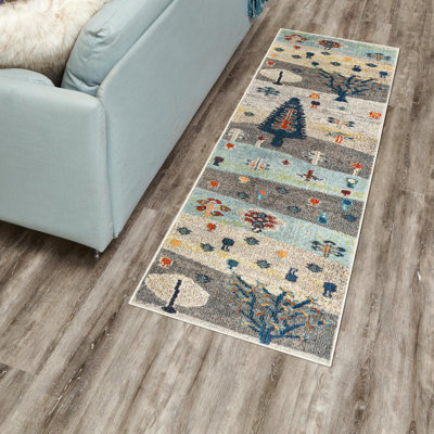 Washable Floral Indoor Rug