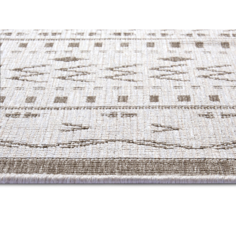 Kuba Woven Grey/Beige Rug, Rectangle 120 x 170cm
