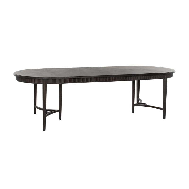 Whitlock Extendable Solid Wood Dining Table, Cerused Forest Black