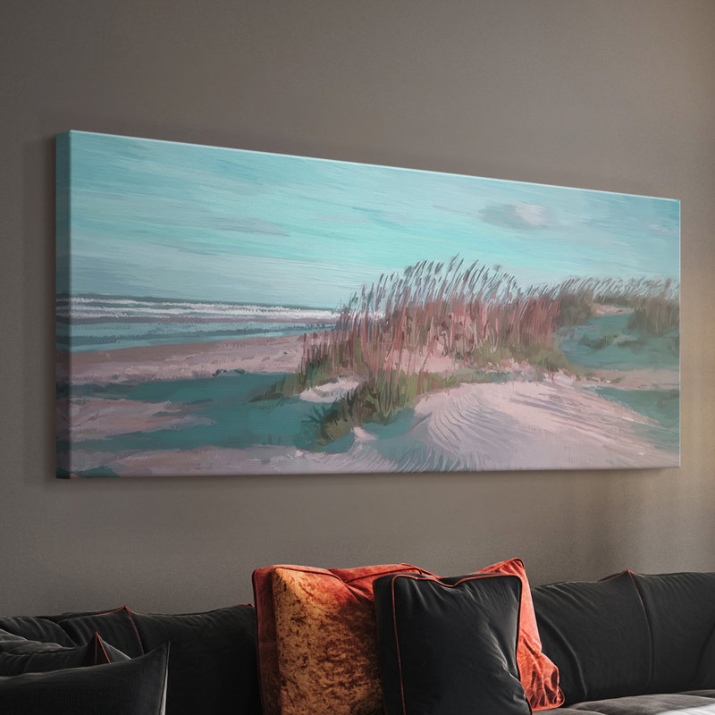 Dramatic Dunes II - Toile tendue avec châssis - Prêt à accrocher, H 12 po x l 30 po