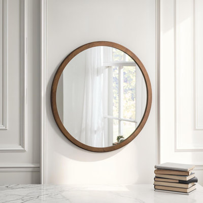 Tabatha Wood Round Mirror