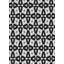 Tapis noir/blanc tissé à la machine-1837226224