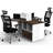 Lakida 2 Person Corner Synthetic Laminate Reception Desk with Filing Cabinet