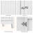 Mohan Bathroom Storage Cabinet with Double Doors & Silver Knobs