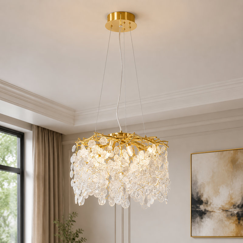 5-light Dimmable Crystal Chandelier