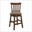 Ensemble de 2 chaises pivotantes à hauteur de comptoir brun foncé