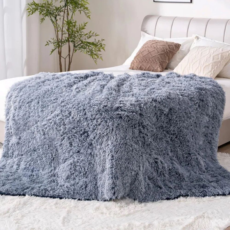 Throw Weighted Blanket, Queen, Navy Blue, 20lbs