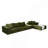 Modern Upholstered Sectional Sofa Couch Set-590268878