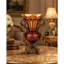 Vase décoratif en verre bronze ambre rouge rubis or cristal