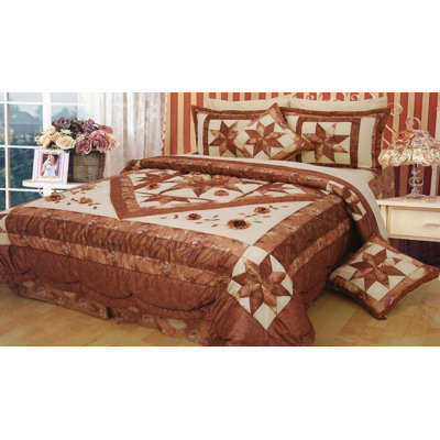 Ornate Glam Quilted Floral Comforter