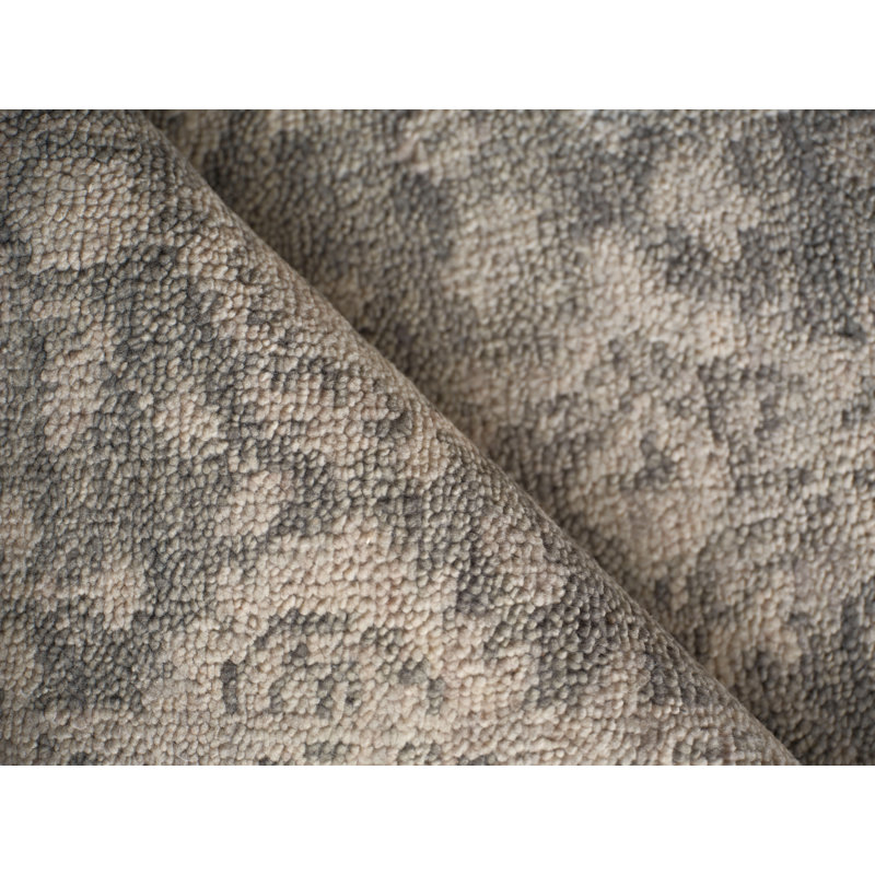 Verano Hand-knotted New Zealand Wool, Graphite/Fog Area Rug, Rectangle 2' x 3'