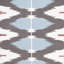 Tapis géométrique ivoire / bleu / brun en laine / viscose / coton tissé à la main Rodgers-1212786041