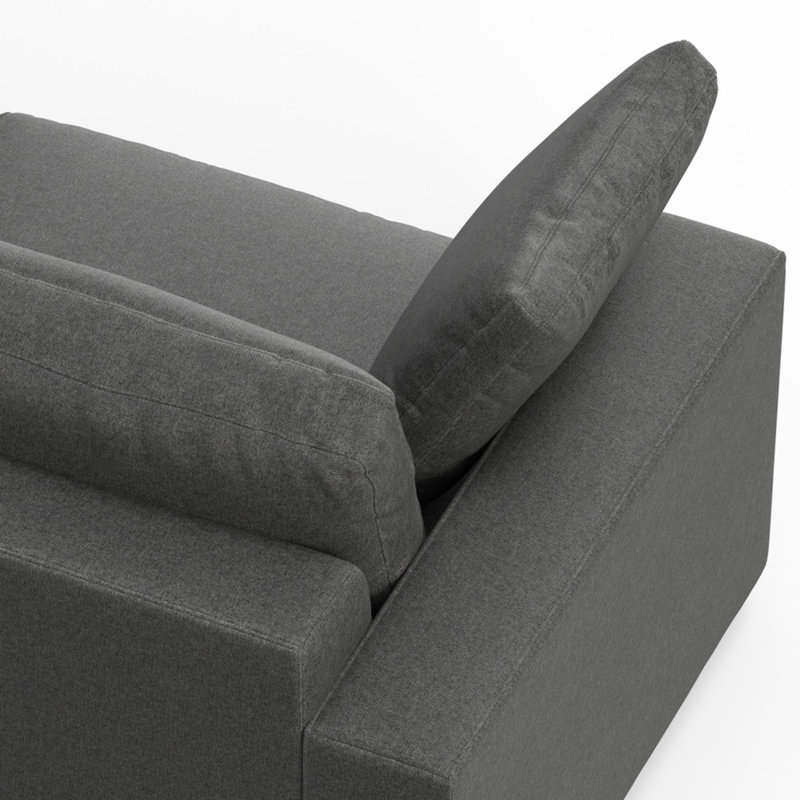 Canapé modulaire profond à assise profonde, Gris