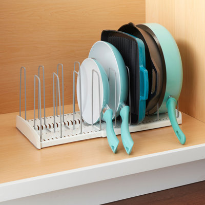 YouCopia® StoreMore® Expandable Cookware Rack, Adjustable Pan and Lid Organizer for Kitchen Cabinet