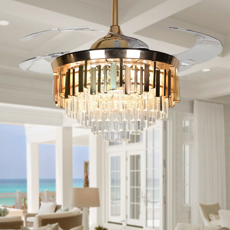 Damiun 42'' Ceiling Fan with LED Lights