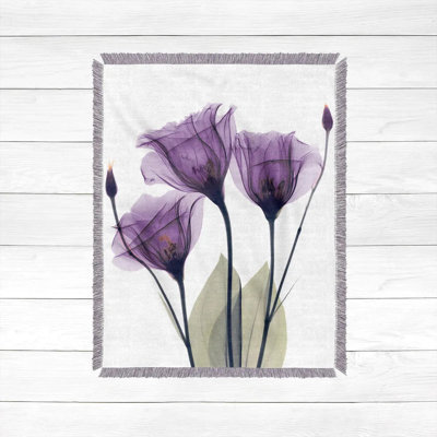 Gentian Hope Hand Woven Throw Blanket