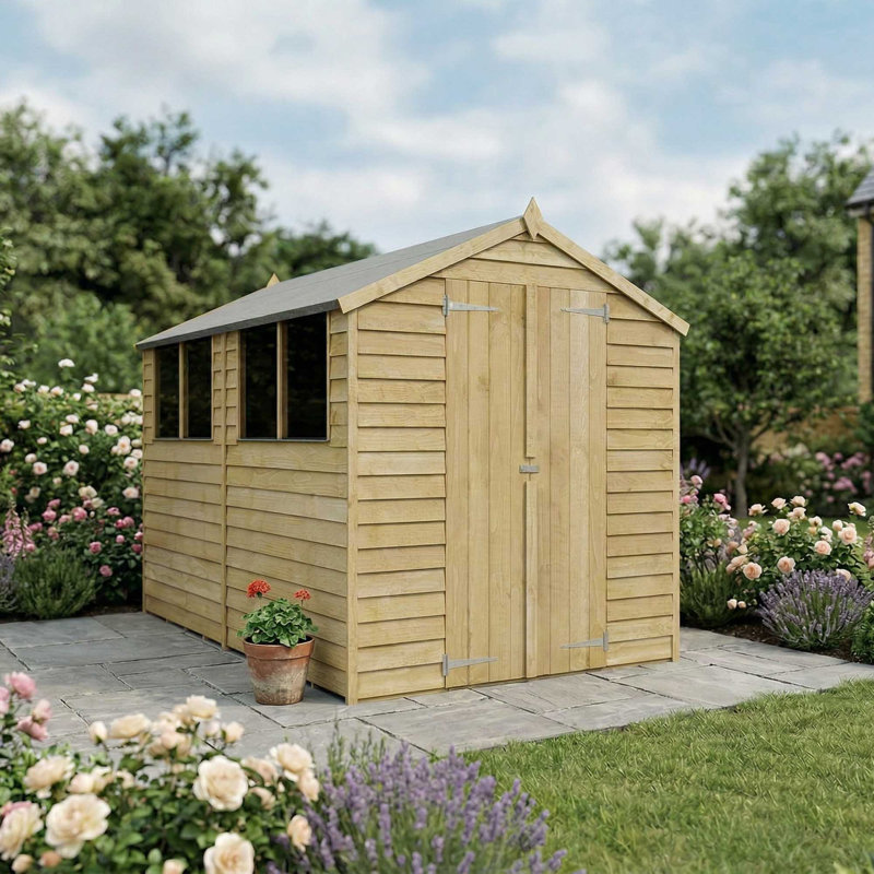 Mercia 10 x 6ft Overlap Apex Shed, Yes