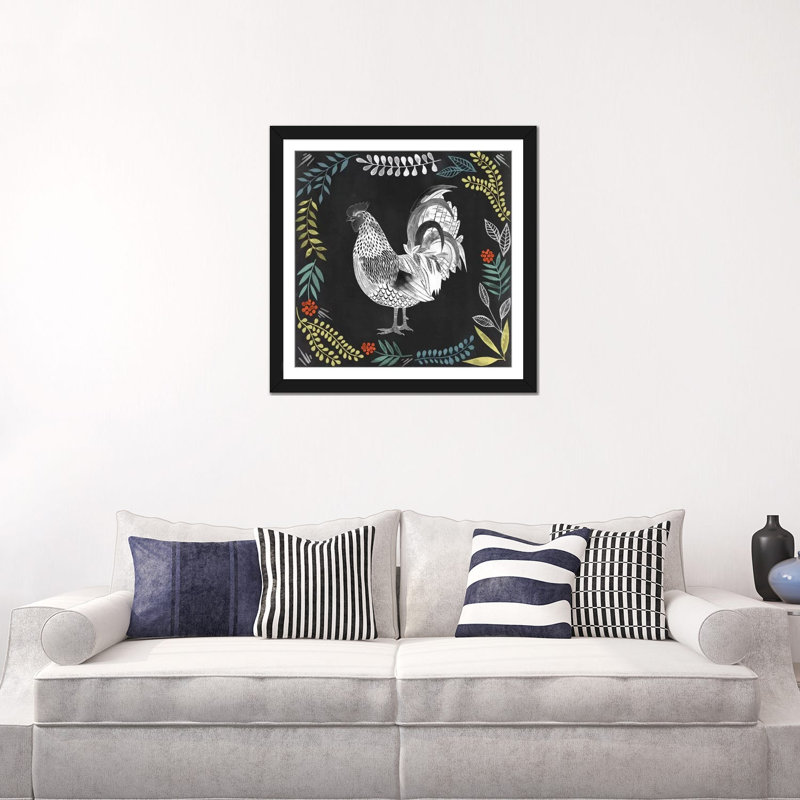 « tableau noir campagne iv », impression sur toile, Papier avec cadre noir, Blanc, H 24 po x l 24 po x P 1 po