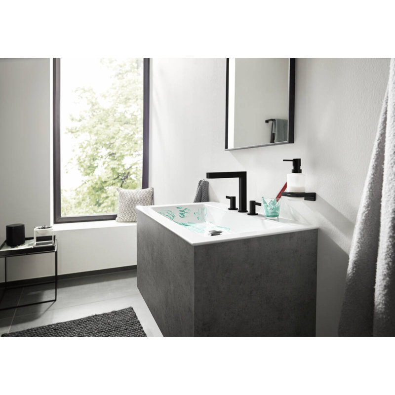 hansgrohe Finoris Wide-spread Faucet 160 with Pop-up Drain, 1.2 GPM, Matte Black