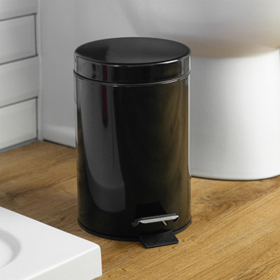 Harbour Housewares 3L Round Bathroom Pedal Bin