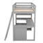 Lit mezzanine avec échelle, tablettes et bureau-683414099-683414098