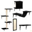 Étagères murales pour chat, ensemble d'escalade pour chat mural, ensemble de 5, perchoirs flottants pour chat, mobilier pour chat