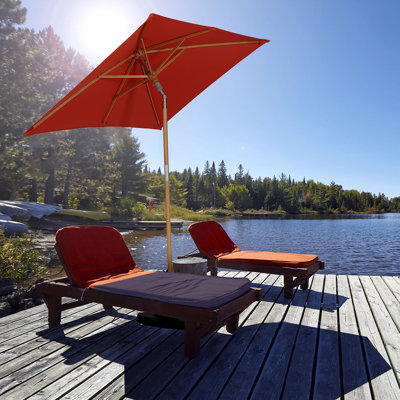 Kristofer 200cm X 150cm Rectangular Beach Parasol