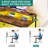 Carneys L-Shaped Metal Base Computer Desk with Power Outlet