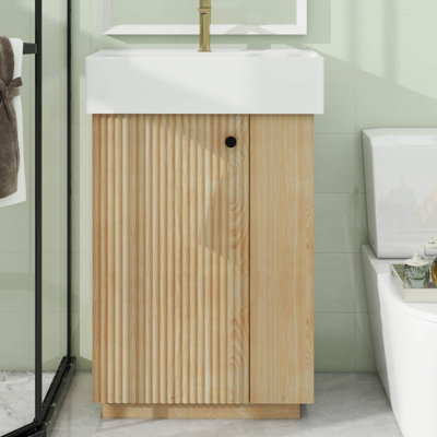 Lavabo de salle de bain en céramique 21,6 po