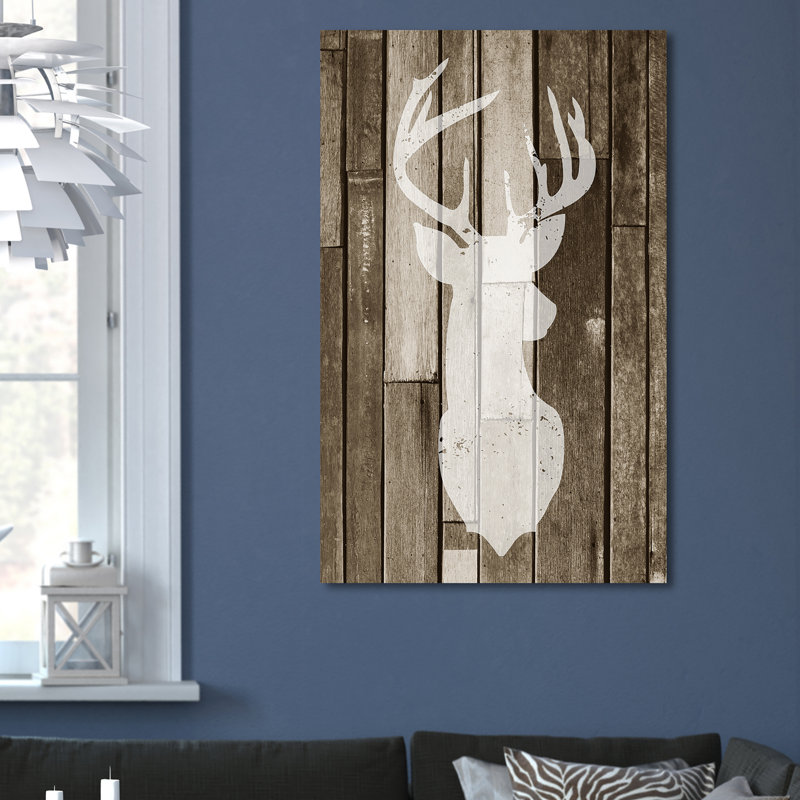 « cerf », impression sur toile tendue, H 60 po x l 36 po x P 1,5 po