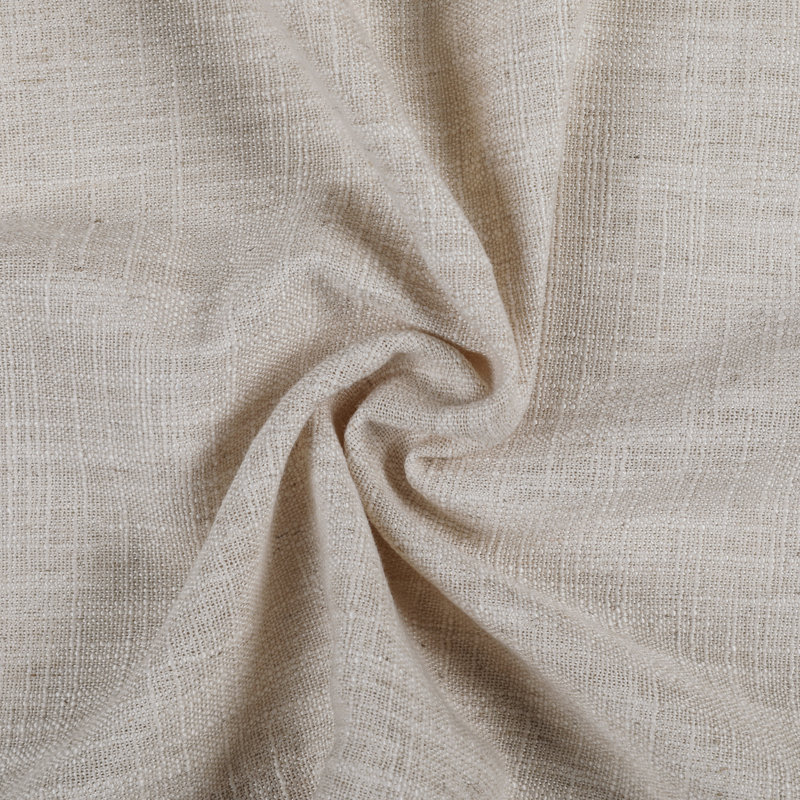 TWOPAGES Lined Curtain Faux Linen Pinch Pleat Curtain, Burlywood, 26" W x 90" L