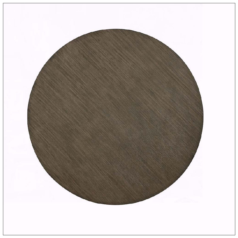Table de salle à manger rustique en bois massif gris avec tablette ouverte