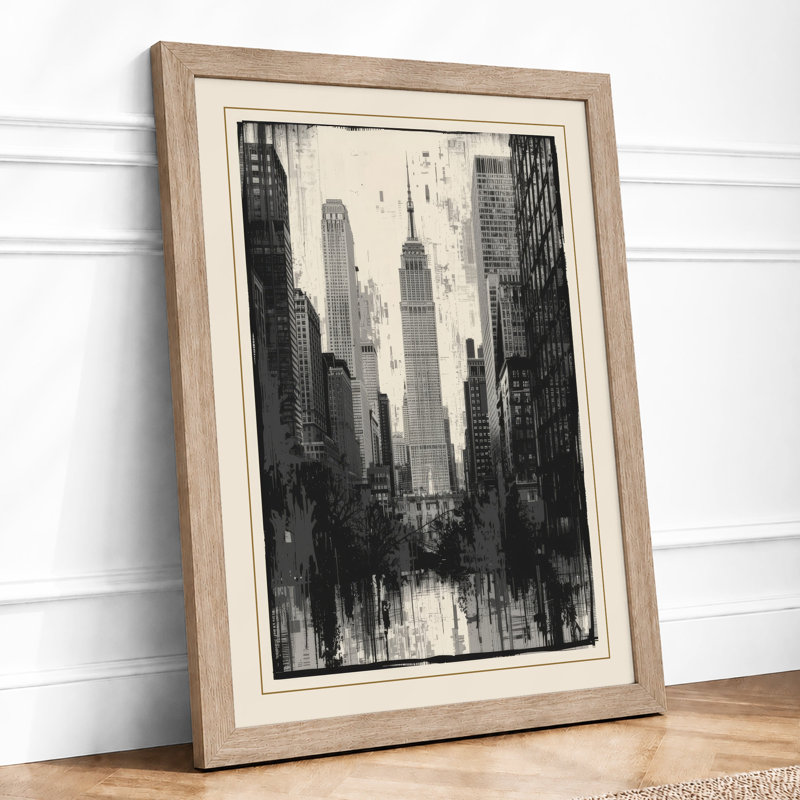 Metropolitan Heights Industrial - Framed Print, A3 - 42.0 x 29.7 cm, Oak