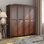 Armoire penderie 100% bois massif 4 portes Kyle
