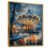 Toile avec cadre flottant or