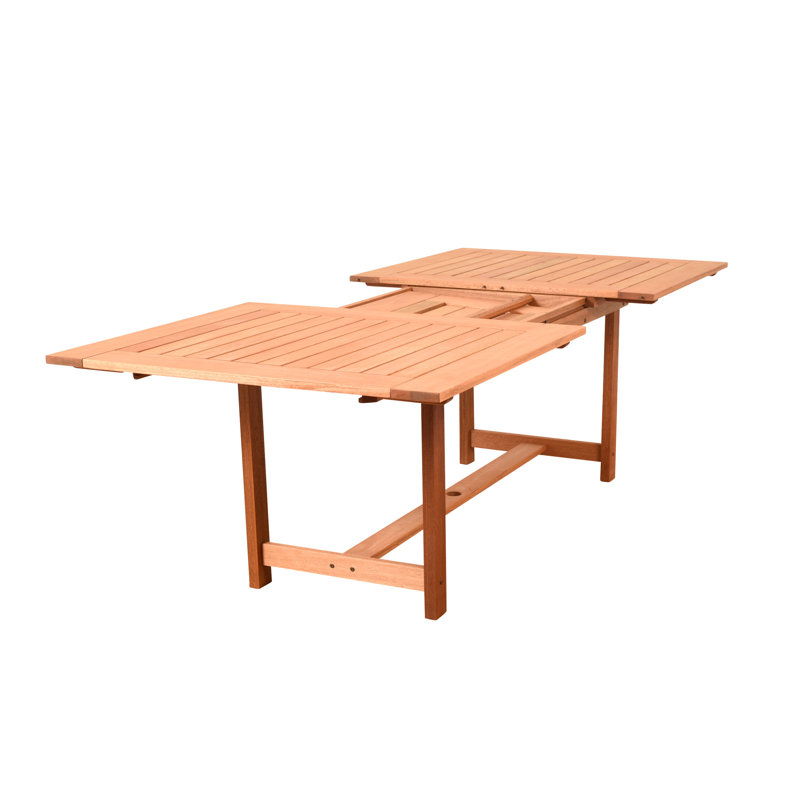Anautica 8 - Person Wood Patio Dining Set with Rectangular Table