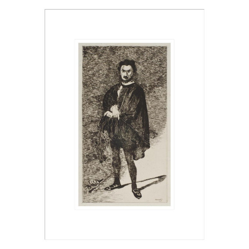 The Tragic Actor (L'Acteur Tragique: Rouvière dans le rôle de Hamlet) par Édouard Manet, impression giclée encadrée