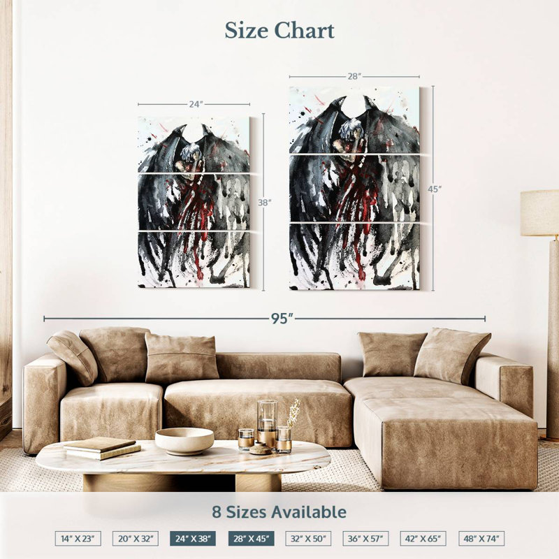 Kelan Crying Angel, 38" H x 24" W