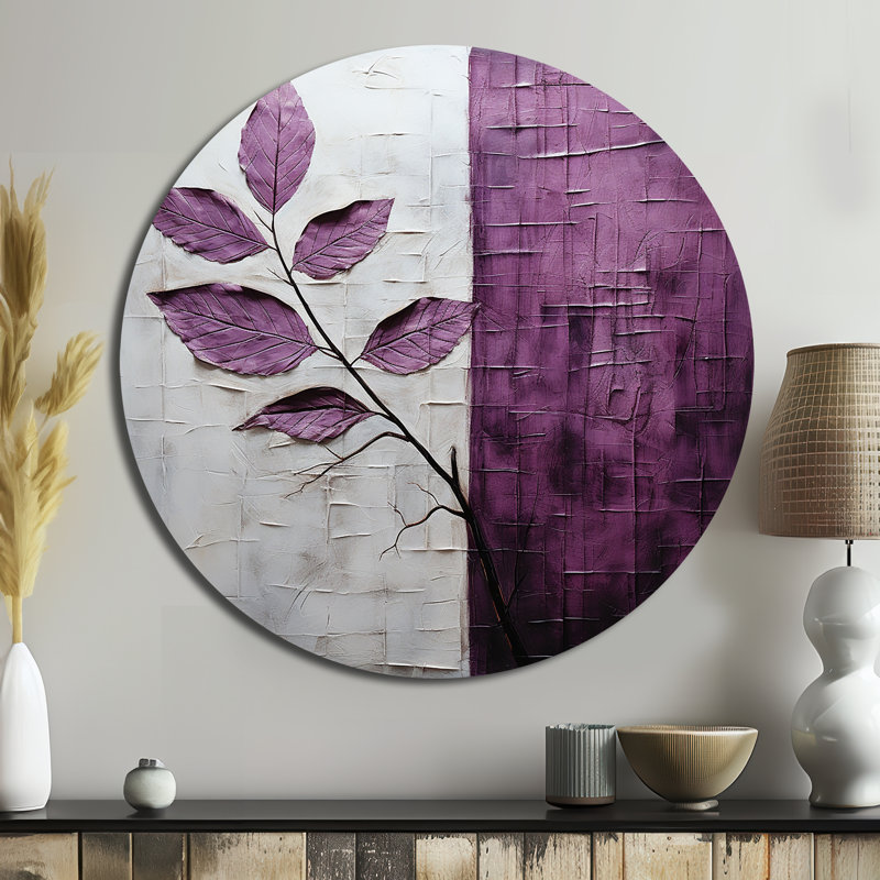 Ludowici - Floral Round Metal Wall Art, 36" H x 36" W