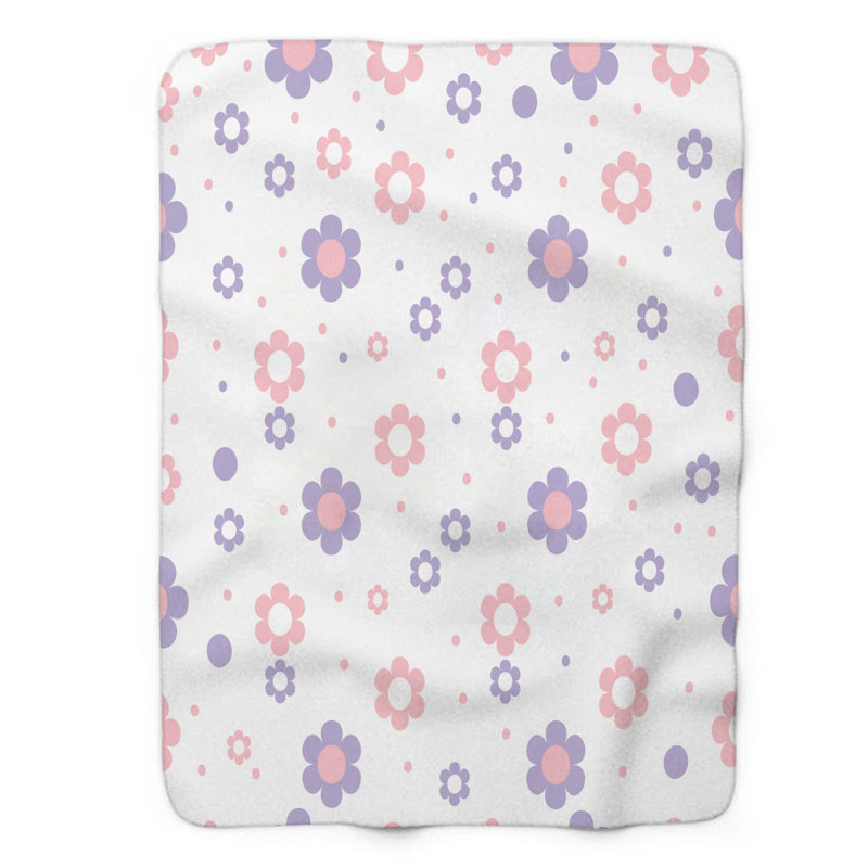 Mauve calme - couverture sherpa de qualité supérieure 1 pièce, L 50 po x L 60 po