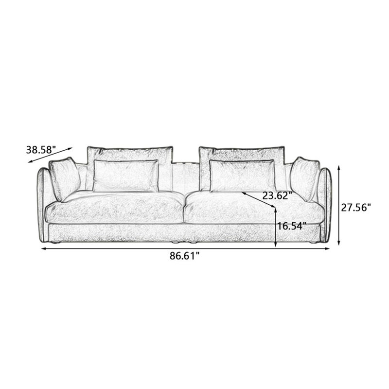 Causeuse-coussin verte standard 100% polyester