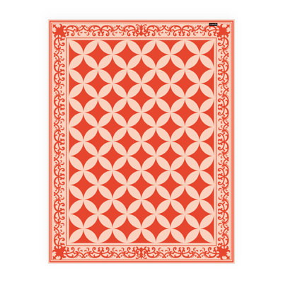 Bynoe Geometric Water Resistant Anti-Fatigue Non-Skid Kitchen Mat
