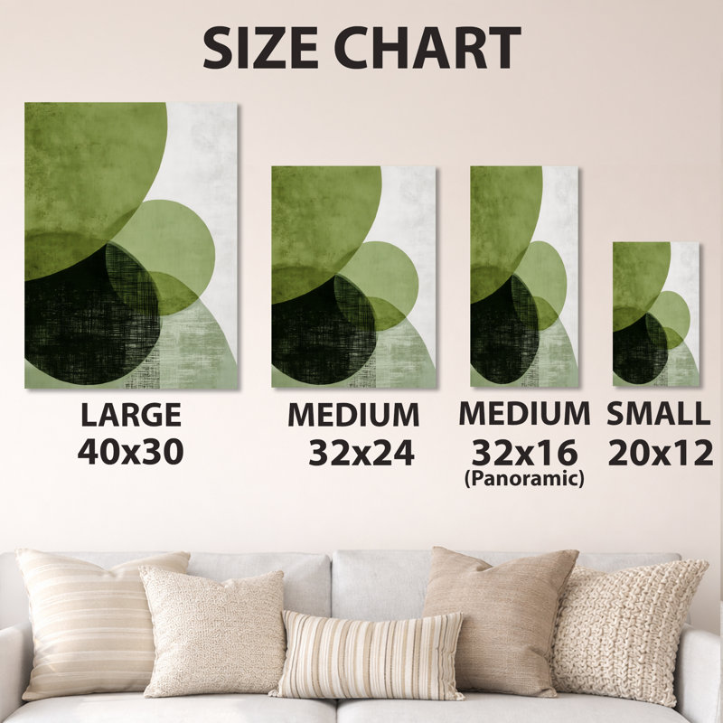 Minimalisme vert avec des formes simples de noir - art mural abstrait en métal minimalisme, L 12 po x H 20 po