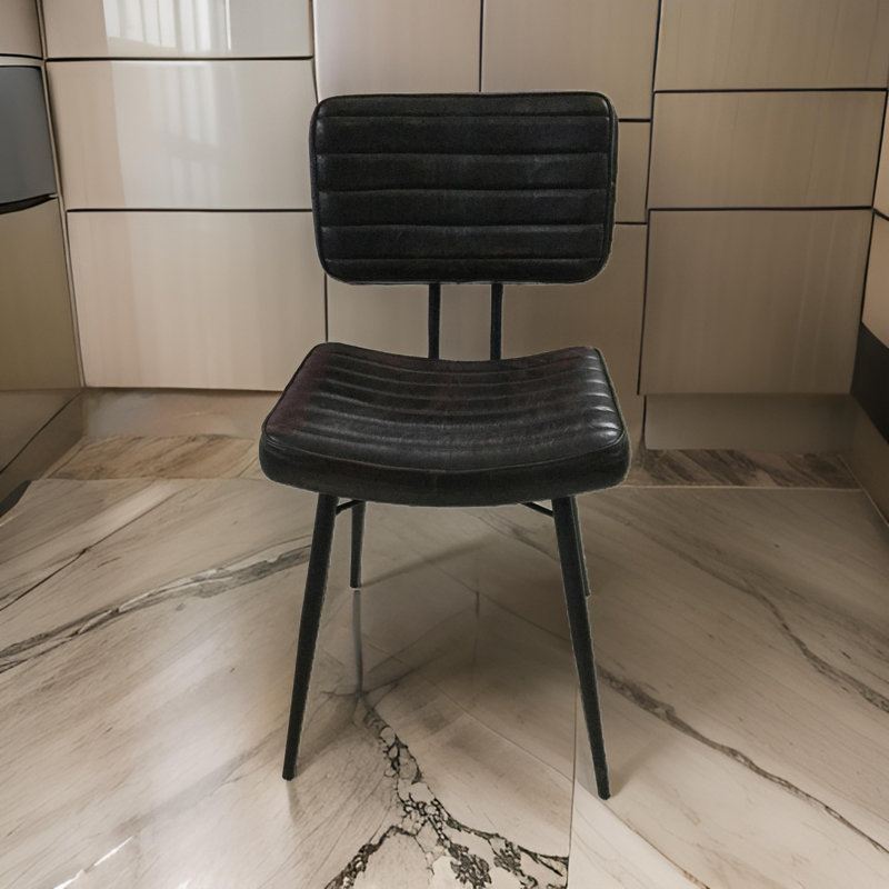 Chaise d'appoint l 17,75 pouces, Similicuir espresso