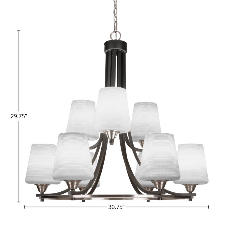 Michell 9-Light Chandelier, White
