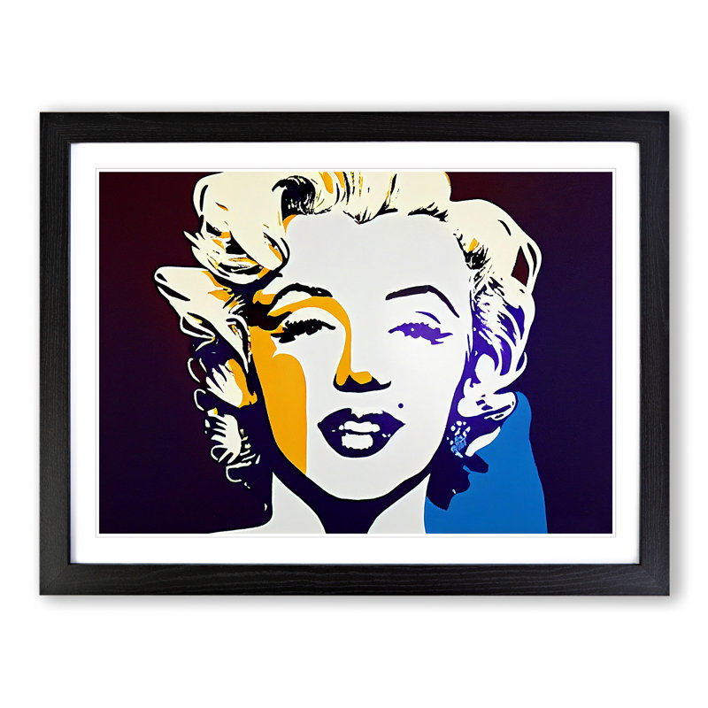 Pop Marilyn Monroe Vol.5 Abstract - Framed Print, 34cm H x 46cm W x 2cm D, Black