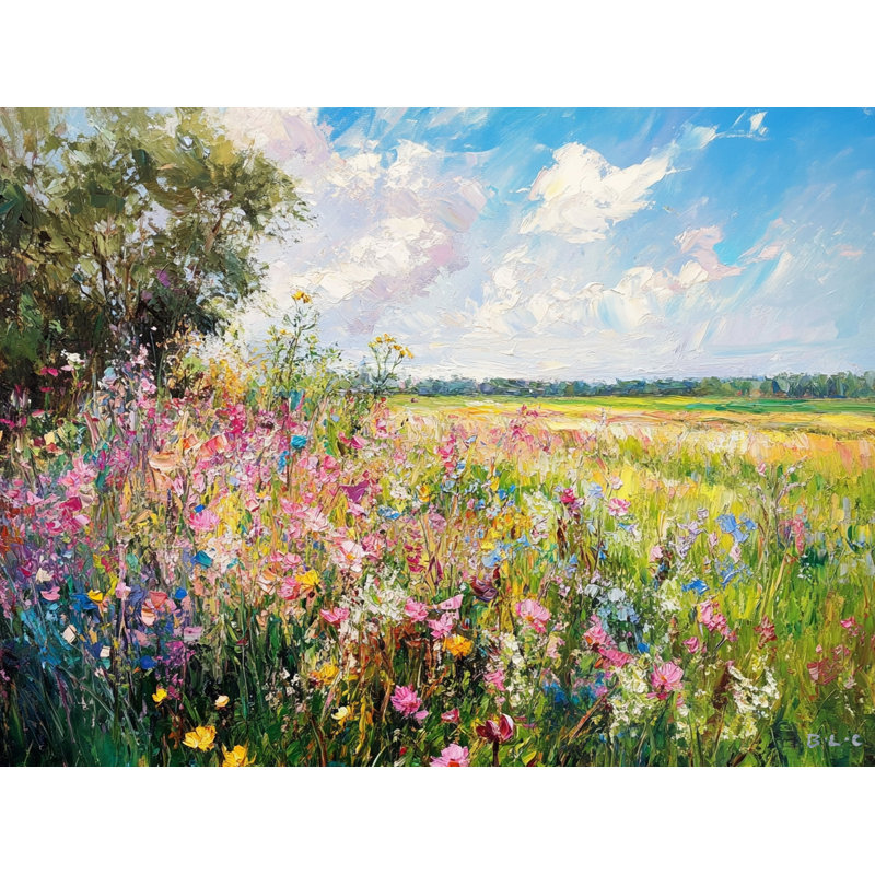 Pastoral Symphony: prairie fleurie, H 36 po x l 48 po