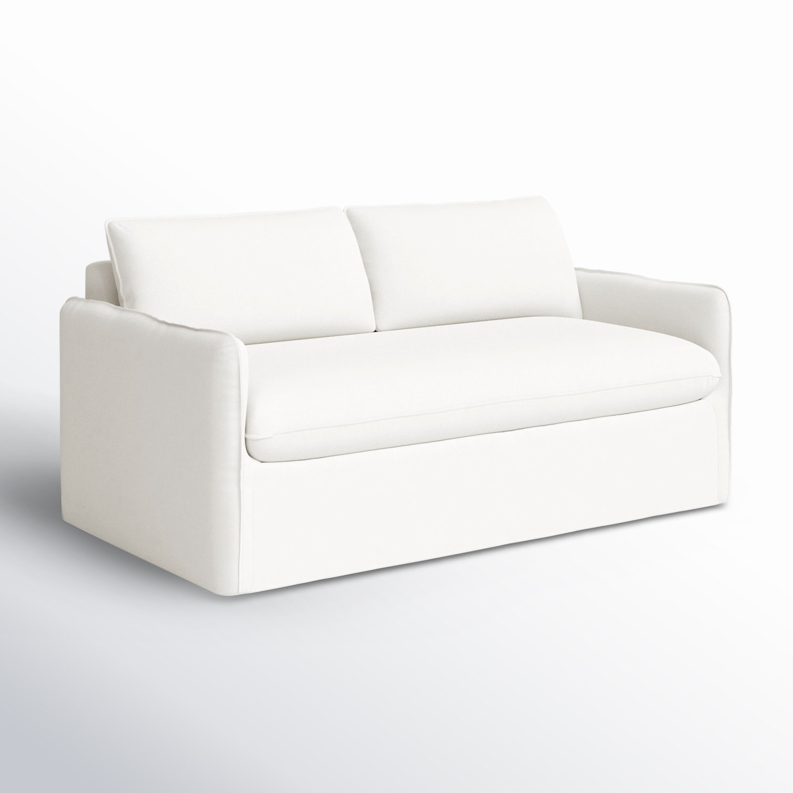 Bellatrix 72'' Upholstered Loveseat, Bayou Off White Canvas