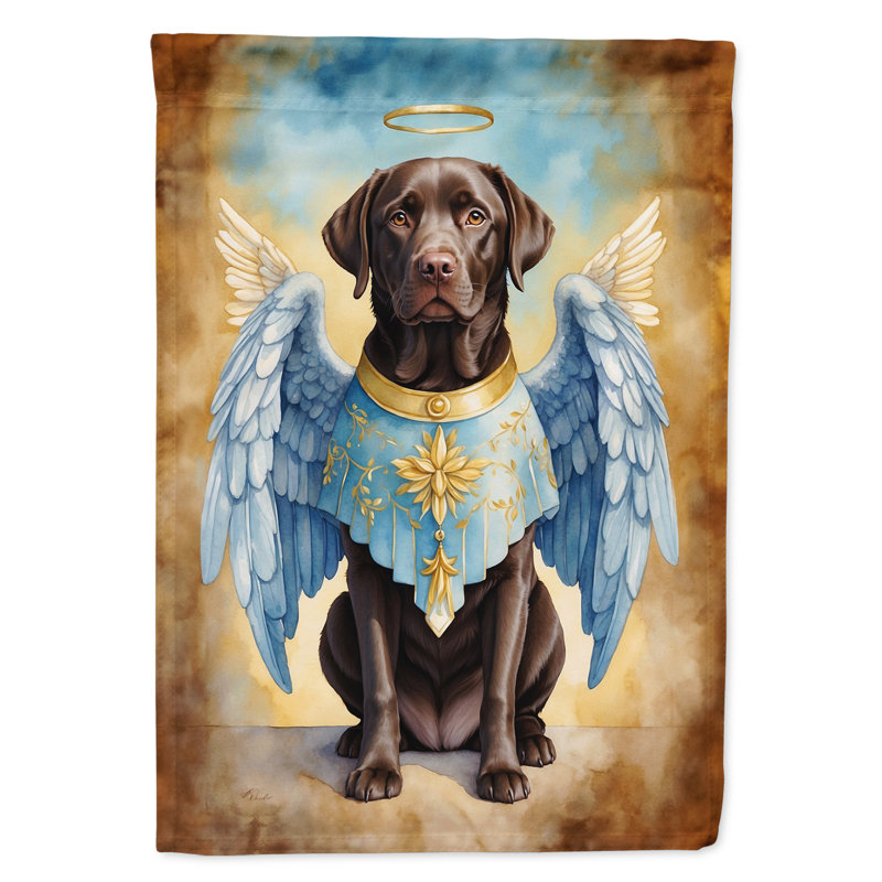 Chocolat Labrador Retriever My Angel Garden - drapeau
