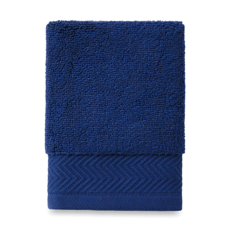 Cotton Plush Bath Towel, Navy